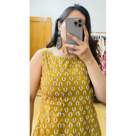 Mustard A-Line Kurti