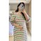 Green Pink Straight Long Kurti