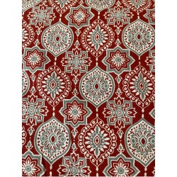 Red Ajrak Printed Manmohini Kurti