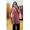 Red Ajrak Printed Short Kurti