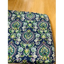 Blue Kantha Straight Long Kurti
